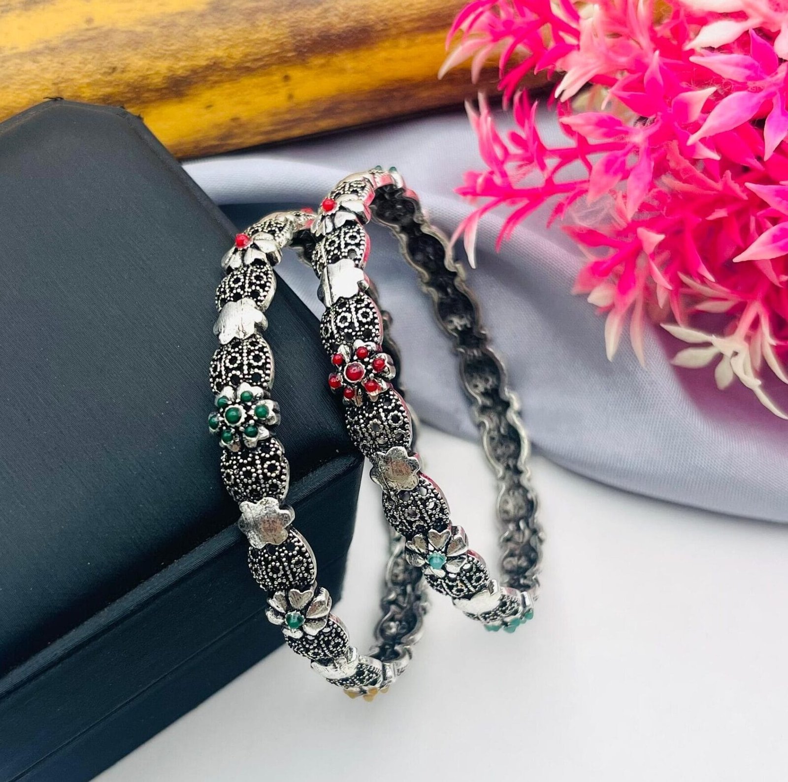 Oxidize Polish Antique Bangles For Her